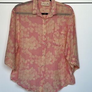 Papinelle Women's Floral Button-Front Blouse